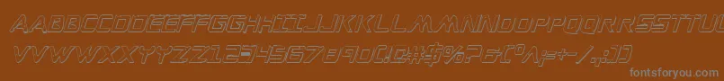 Wareagle3Dci Font – Gray Fonts on Brown Background