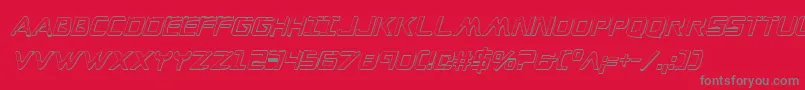 Wareagle3Dci Font – Gray Fonts on Red Background