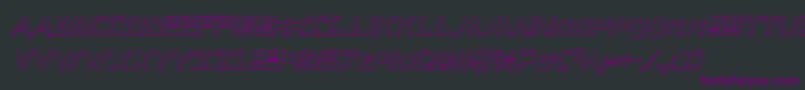 Wareagle3Dci Font – Purple Fonts on Black Background