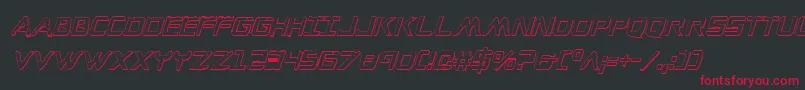 Wareagle3Dci Font – Red Fonts on Black Background