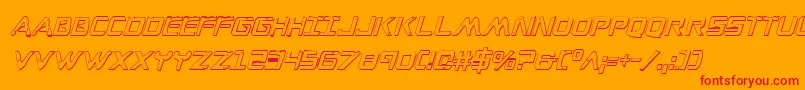 Wareagle3Dci Font – Red Fonts on Orange Background