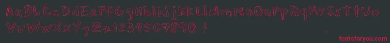 HoneytoneHollow Font – Red Fonts on Black Background