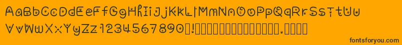 Awpaws Font – Black Fonts on Orange Background