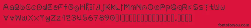 Awpaws Font – Black Fonts on Red Background