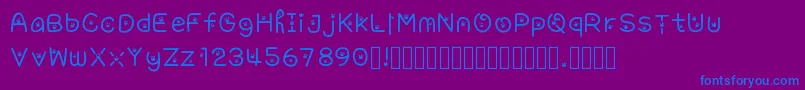 Шрифт Awpaws – синие шрифты на фиолетовом фоне