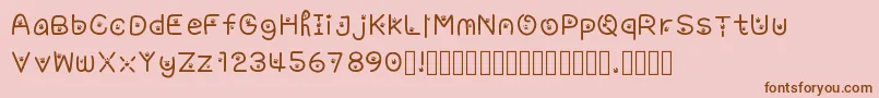 Awpaws-fontti – ruskeat fontit vaaleanpunaisella taustalla