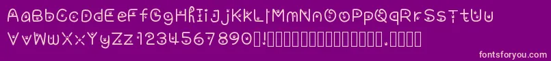 Awpaws Font – Pink Fonts on Purple Background