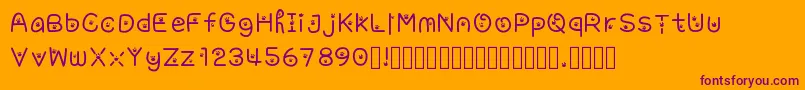 Шрифт Awpaws – фиолетовые шрифты на оранжевом фоне