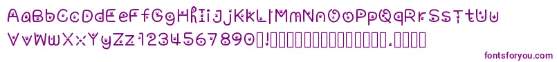 Шрифт Awpaws – фиолетовые шрифты на белом фоне
