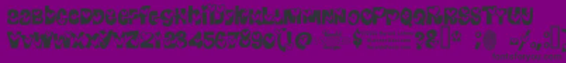 Heartlandregular Font – Black Fonts on Purple Background