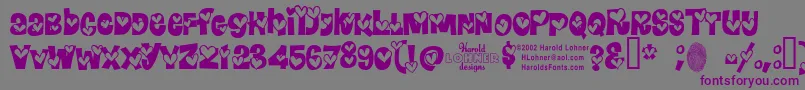 Heartlandregular Font – Purple Fonts on Gray Background