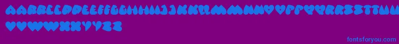 Шрифт ValentineDays – синие шрифты на фиолетовом фоне