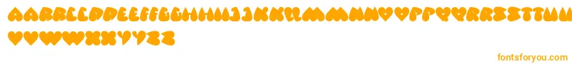 フォントValentineDays – 白い背景にオレンジのフォント
