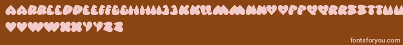 フォントValentineDays – 茶色の背景にピンクのフォント