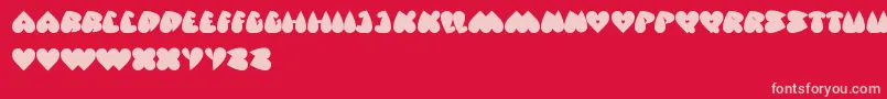 ValentineDays Font – Pink Fonts on Red Background