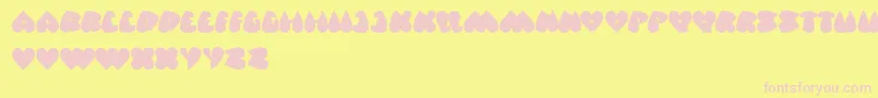 ValentineDays Font – Pink Fonts on Yellow Background