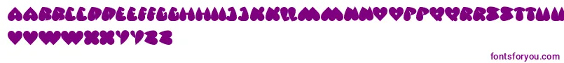 ValentineDays-fontti – violetit fontit valkoisella taustalla