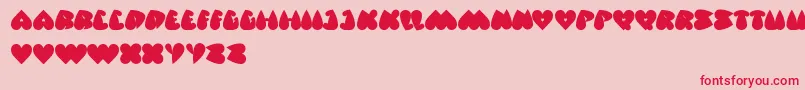 ValentineDays Font – Red Fonts on Pink Background