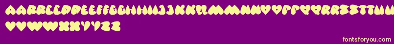ValentineDays Font – Yellow Fonts on Purple Background