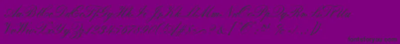 SorrentoScriptEs-Schriftart – Schwarze Schriften auf violettem Hintergrund