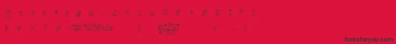 Xanthisma Font – Black Fonts on Red Background