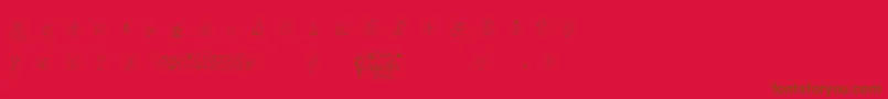 Xanthisma Font – Brown Fonts on Red Background