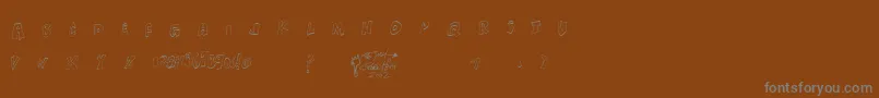 Шрифт Xanthisma – серые шрифты на коричневом фоне