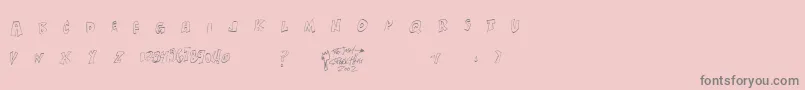 Xanthisma Font – Gray Fonts on Pink Background