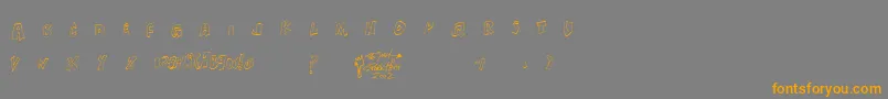 Xanthisma Font – Orange Fonts on Gray Background