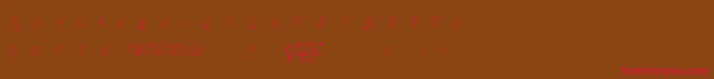 Xanthisma Font – Red Fonts on Brown Background