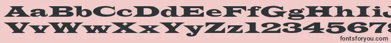 JamesWideextNormal Font – Black Fonts on Pink Background
