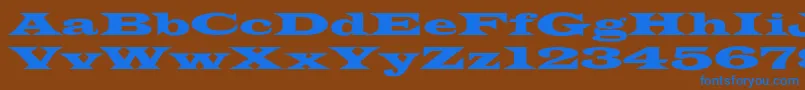 Подробнее о шрифте JamesWideextNormal Шрифт JamesWideextNormal – синие шрифты на коричневом фоне