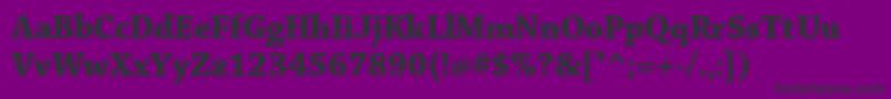 ChaparralproBolddisp-fontti – mustat fontit violetilla taustalla