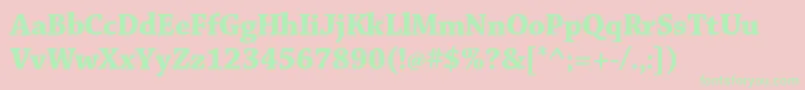 ChaparralproBolddisp Font – Green Fonts on Pink Background