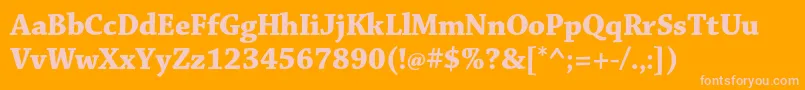 ChaparralproBolddisp Font – Pink Fonts on Orange Background