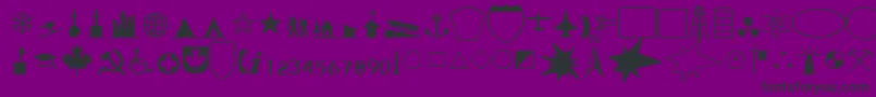 フォントCartographerLightSsiLight – 紫の背景に黒い文字