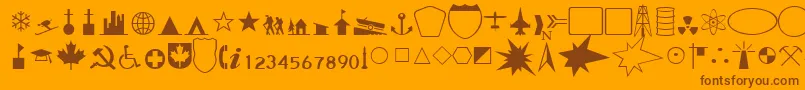 CartographerLightSsiLight Font – Brown Fonts on Orange Background