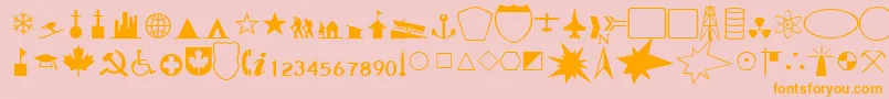 CartographerLightSsiLight Font – Orange Fonts on Pink Background