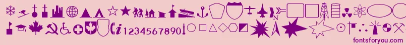 Шрифт CartographerLightSsiLight – фиолетовые шрифты на розовом фоне