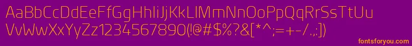 PlanerLight Font – Orange Fonts on Purple Background