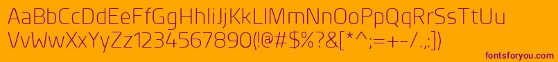 PlanerLight Font – Purple Fonts on Orange Background