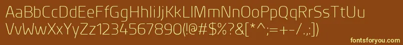 Шрифт PlanerLight – жёлтые шрифты на коричневом фоне