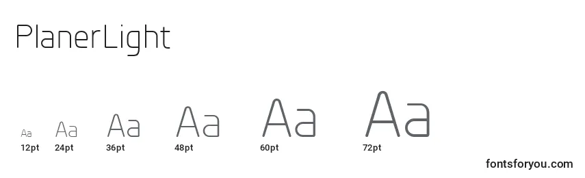 PlanerLight Font Sizes
