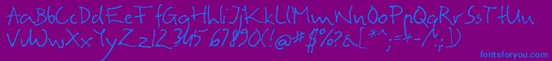 Agatrg Font – Blue Fonts on Purple Background