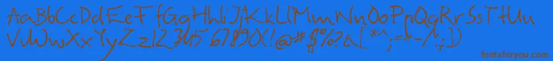 Agatrg Font – Brown Fonts on Blue Background