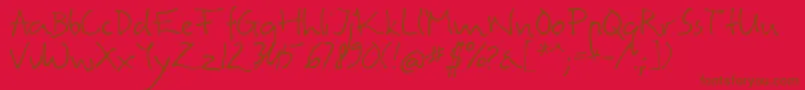 Police Agatrg – polices brunes sur fond rouge