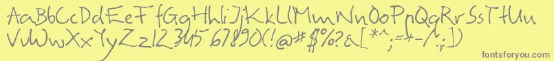 Agatrg Font – Gray Fonts on Yellow Background