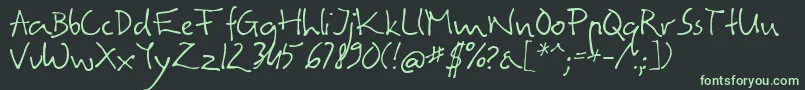 Agatrg Font – Green Fonts on Black Background