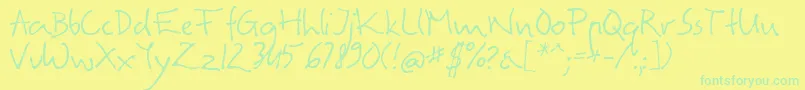 Agatrg Font – Green Fonts on Yellow Background