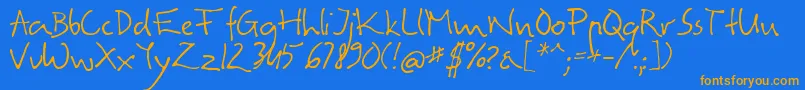 Agatrg Font – Orange Fonts on Blue Background